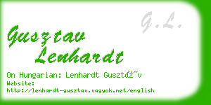 gusztav lenhardt business card